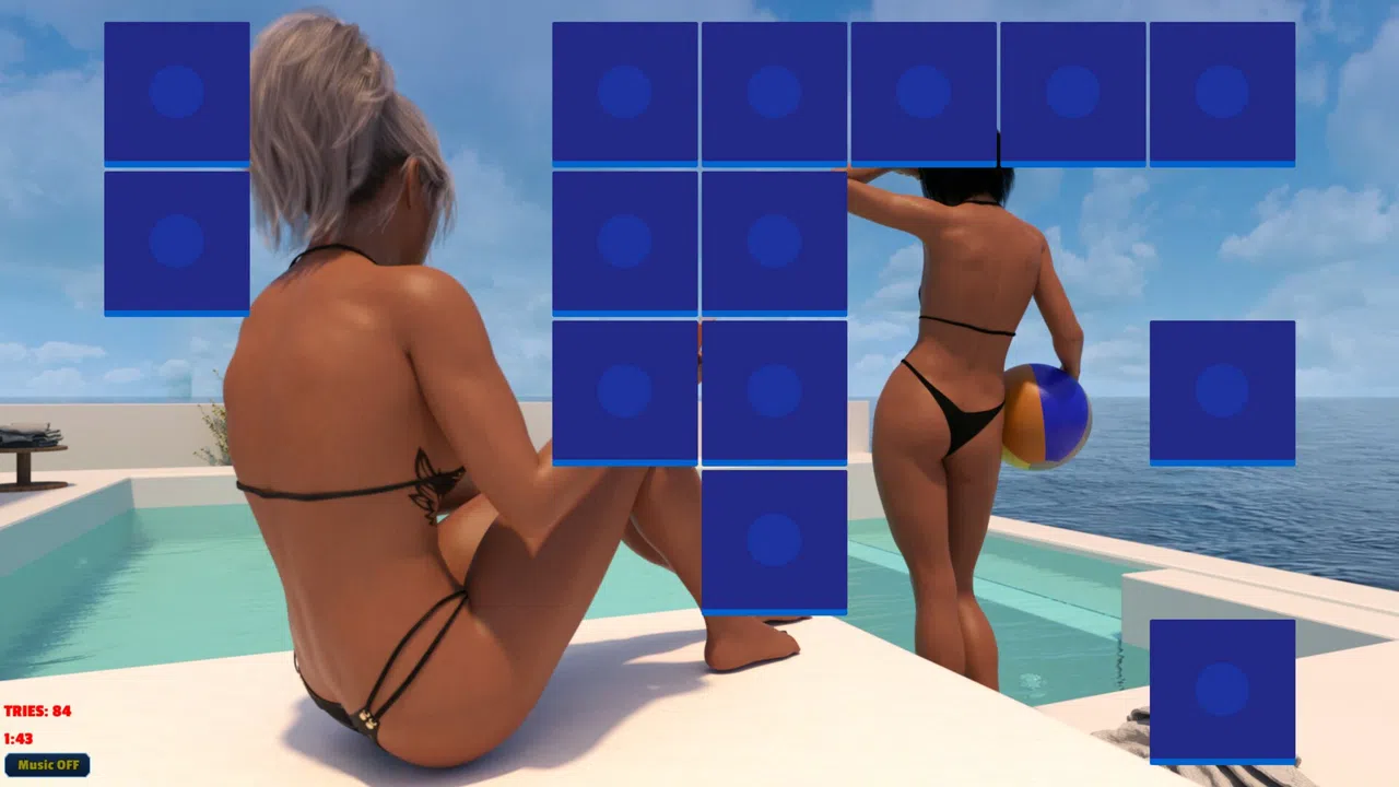 Sexy Memory Puzzle - Pool Girls Screenshot 0