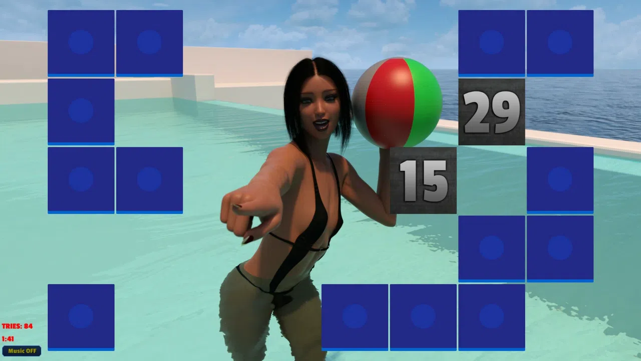 Sexy Memory Puzzle - Pool Girls Screenshot 4