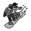 Snowboard two icon
