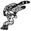 Raccoon fly icon