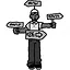 Sign person icon