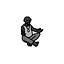Meditating palm icon
