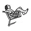Supermarket kart icon