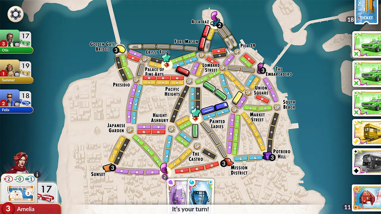 Ticket to Ride®: San Francisco City Expansion Screenshot 3