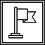 The end of a journey icon