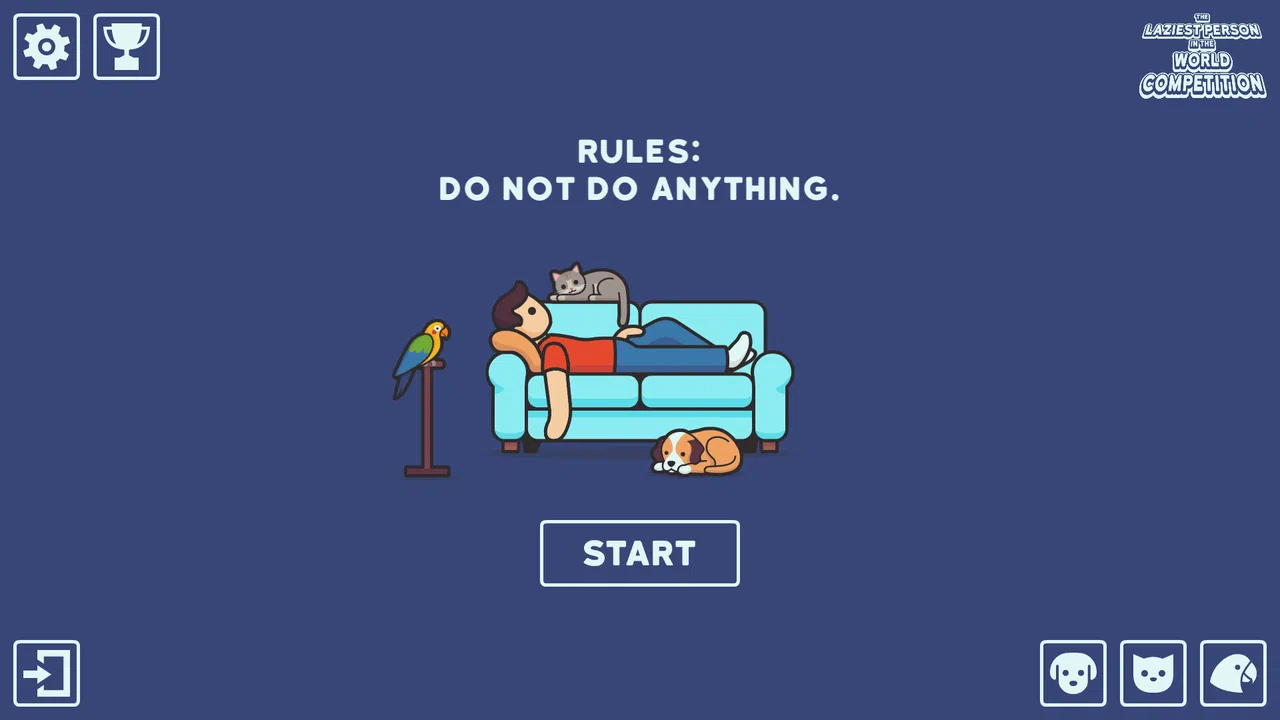 The Laziest Person In The World Competition: Animal Companions Screenshot 0