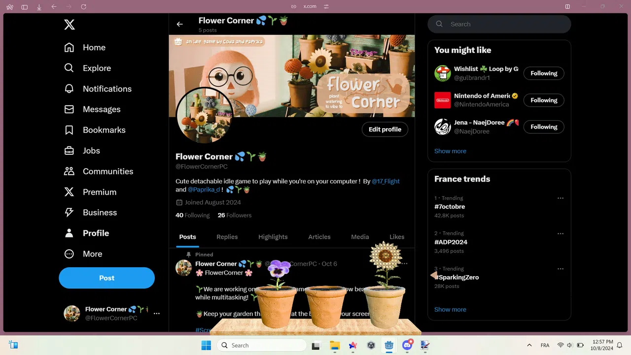 FlowerCorner: Plant Watering To Vibe To Screenshot 1