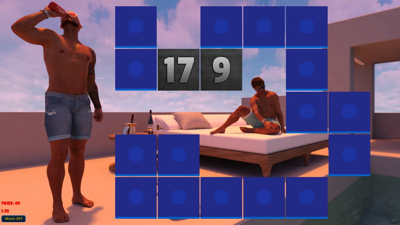 Sexy Memory Puzzle - Gay Pool Screenshot 1