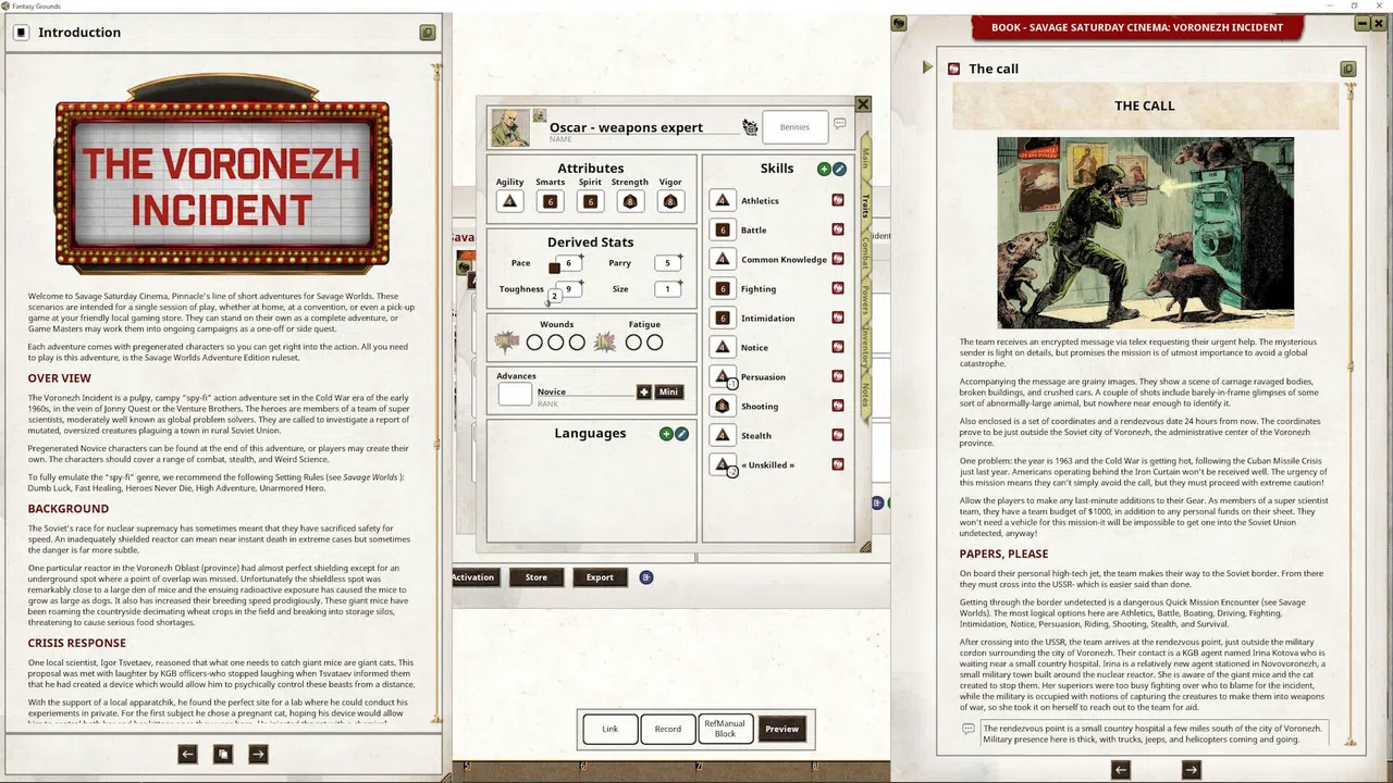 Fantasy Grounds - Savage Saturday Cinema: Voronezh Incident Screenshot 4