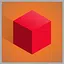 Red cube (hard) icon