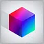 Rainbow cube icon