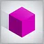 Pink cube icon