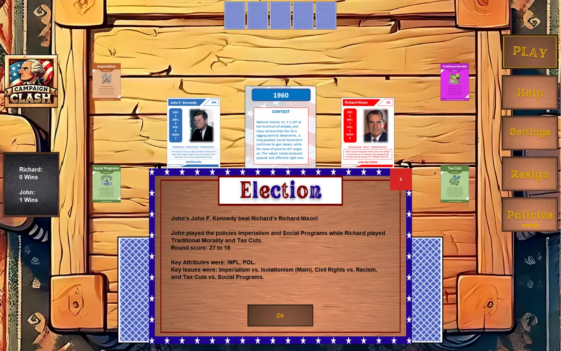 Campaign Clash: The U.S. History Card Game Screenshot 0