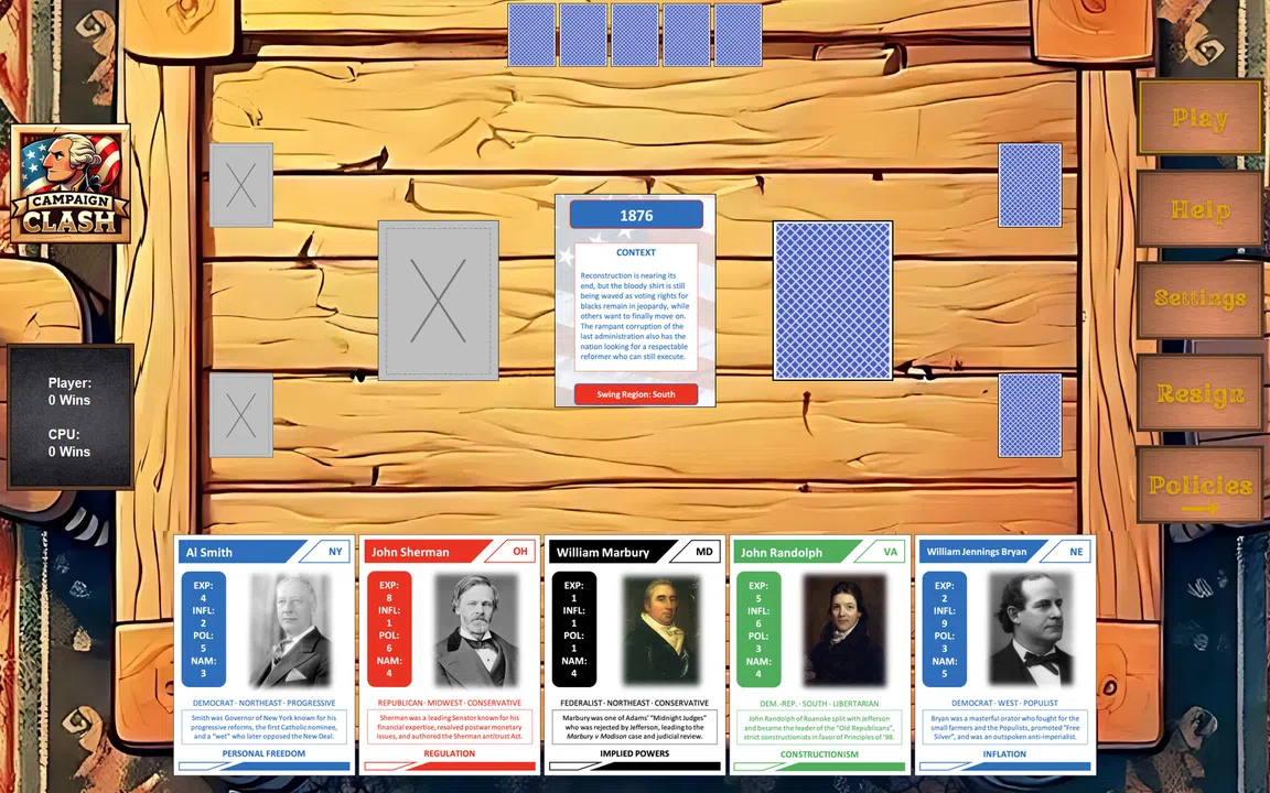 Campaign Clash: The U.S. History Card Game Screenshot 1