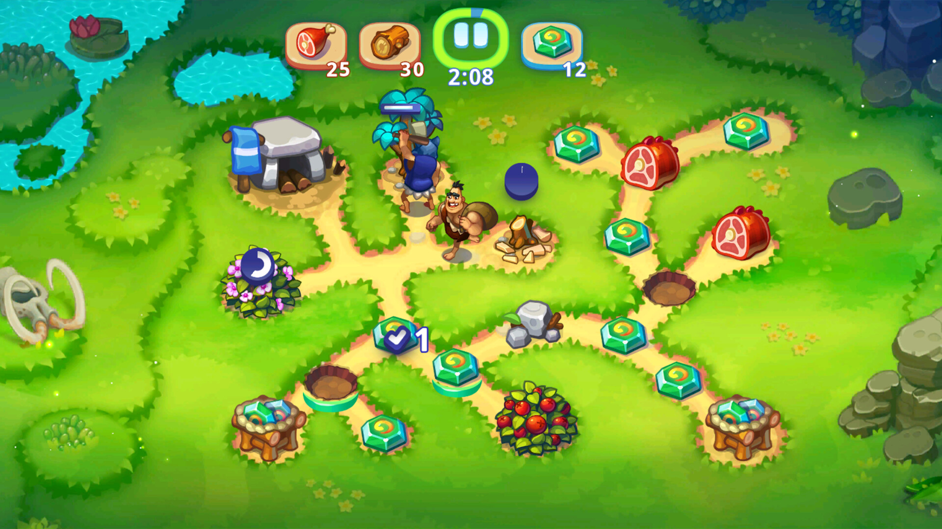 Tribe Dash - Stone Age Time Management Screenshot 2