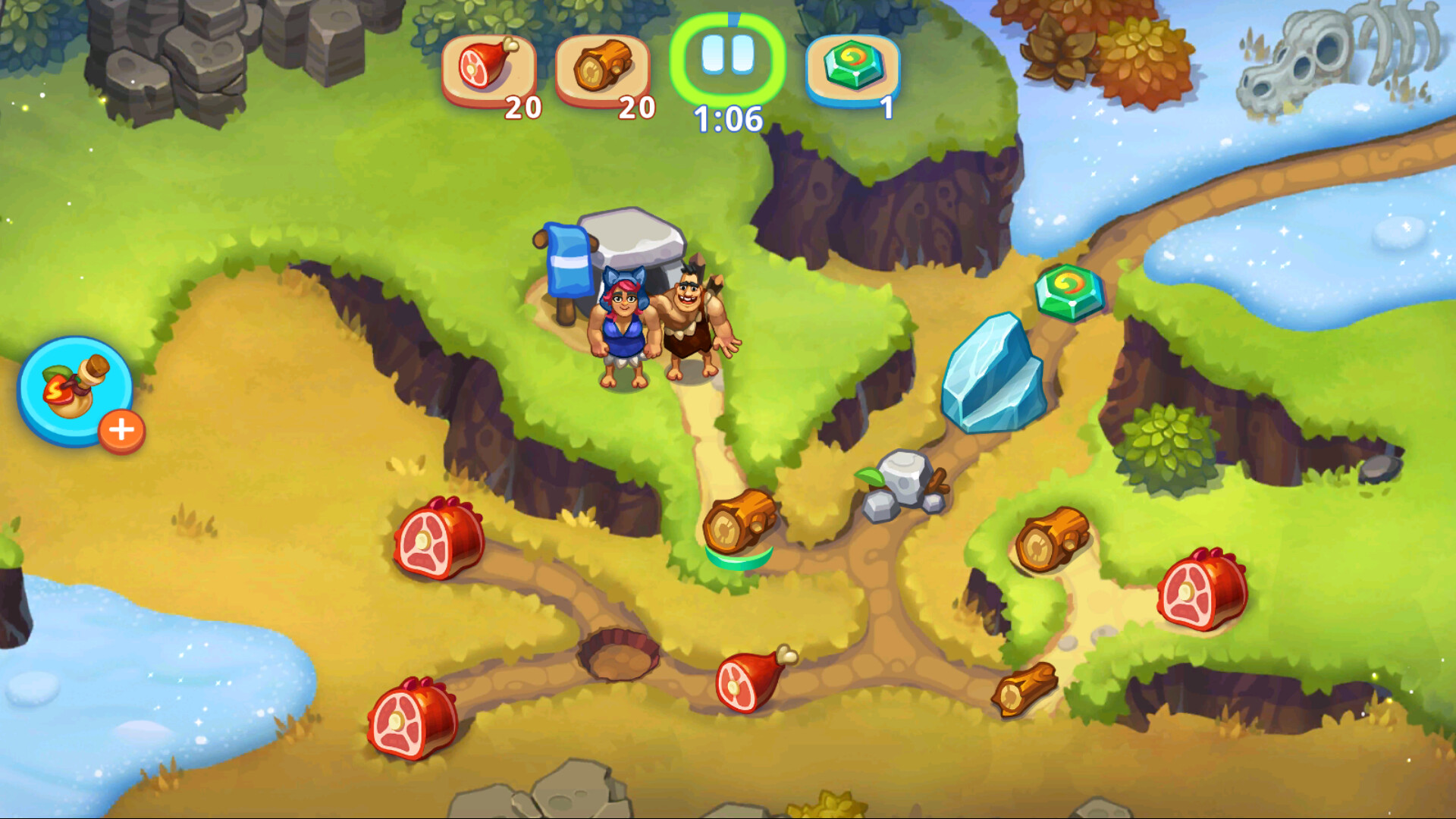 Tribe Dash - Stone Age Time Management Screenshot 1