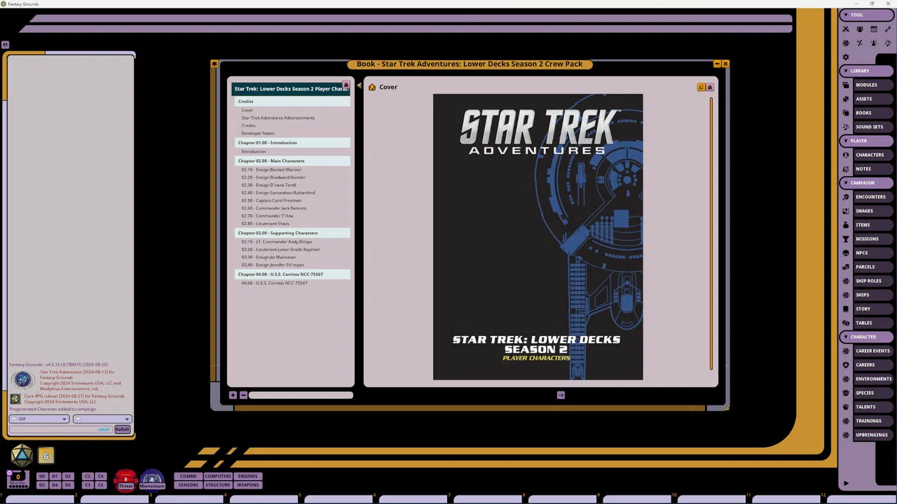 Fantasy Grounds - Star Trek Adventures: Lower Decks Season 2 Crew Pack Screenshot 7