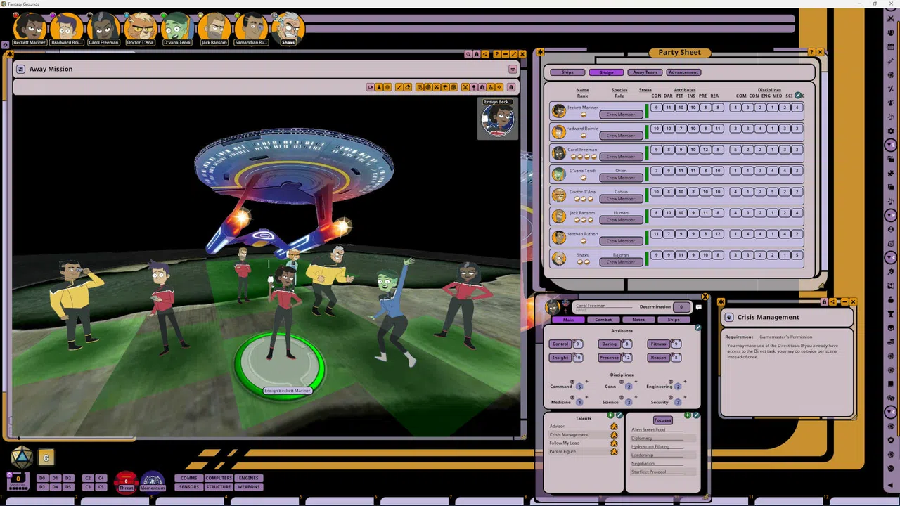 Fantasy Grounds - Star Trek Adventures: Lower Decks Season 2 Crew Pack Screenshot 1