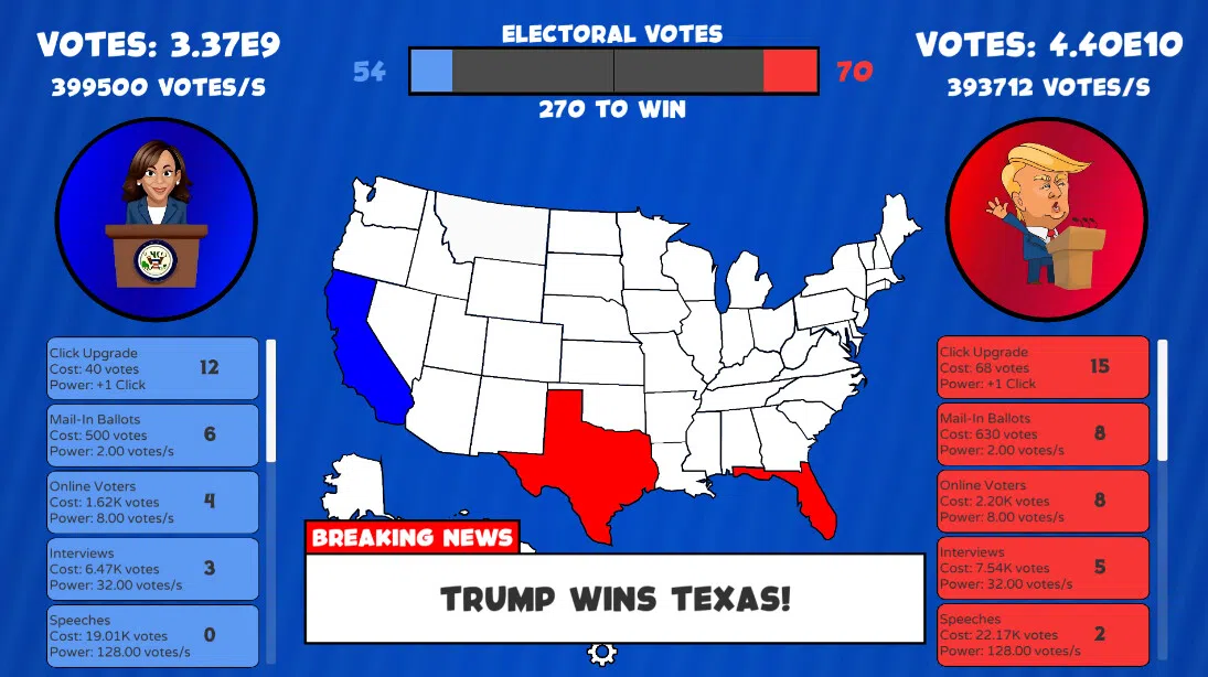 Trump vs Harris Clicker Screenshot 2