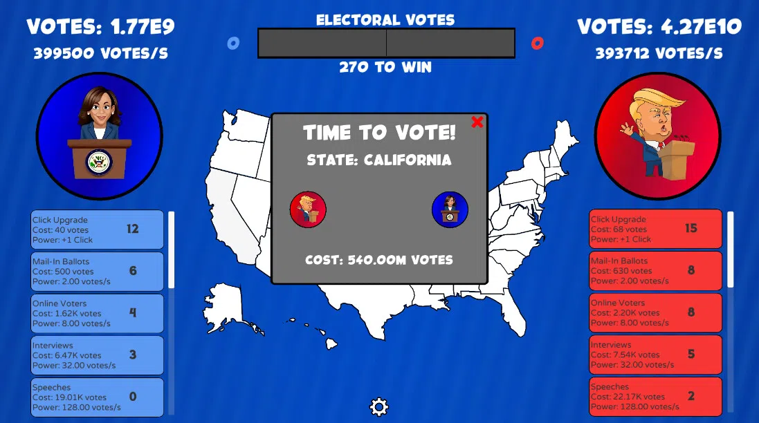 Trump vs Harris Clicker Screenshot 1