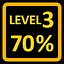 Complete 70% of Level 3 icon