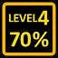 Complete 70% of Level 4 icon