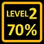 Complete 70% of Level 2 icon