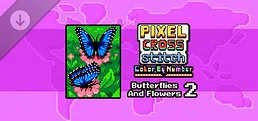 Pixel Cross Stitch - Flowers and Butterflies Pack 2