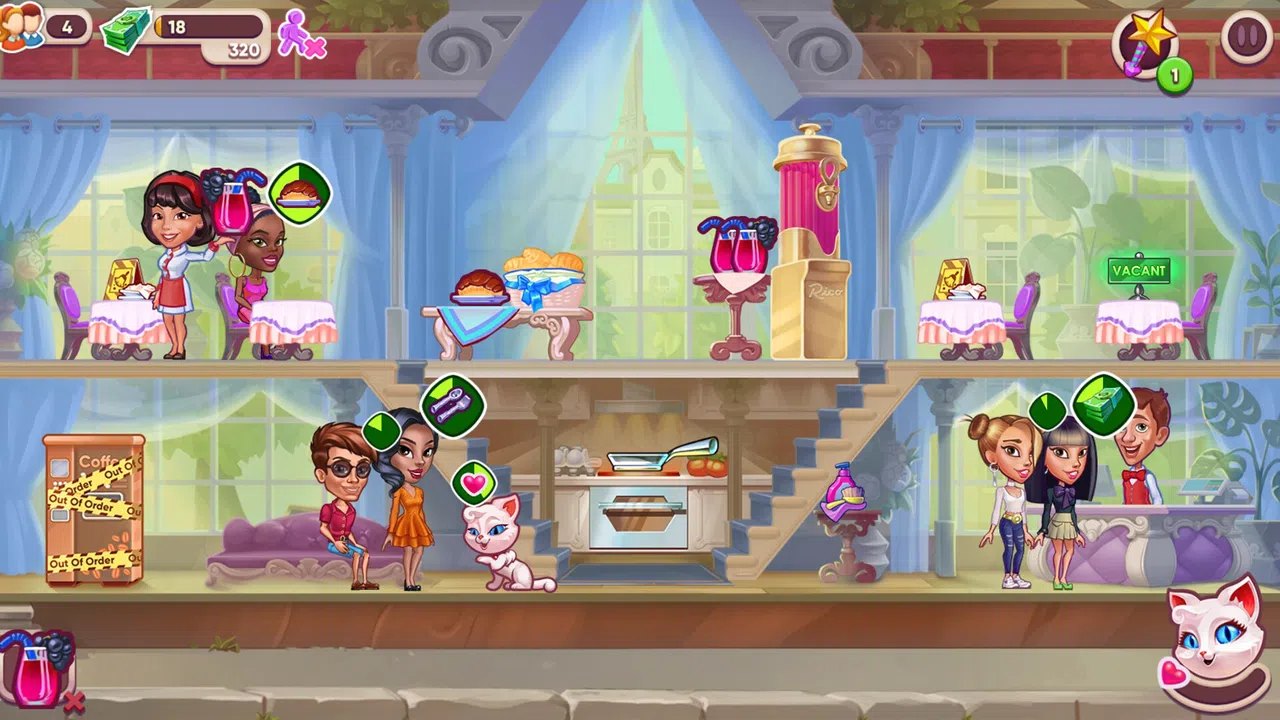 Cafe Dash: Cooking, Diner Game Screenshot 0