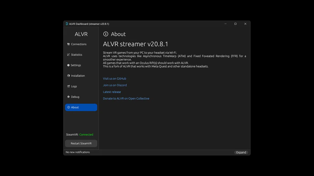 ALVR - Air Light VR Screenshot 4