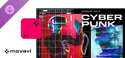 Movavi Video Editor 2025 - Cyberpunk Overlay Pack