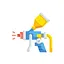 Paint 100 shelves icon
