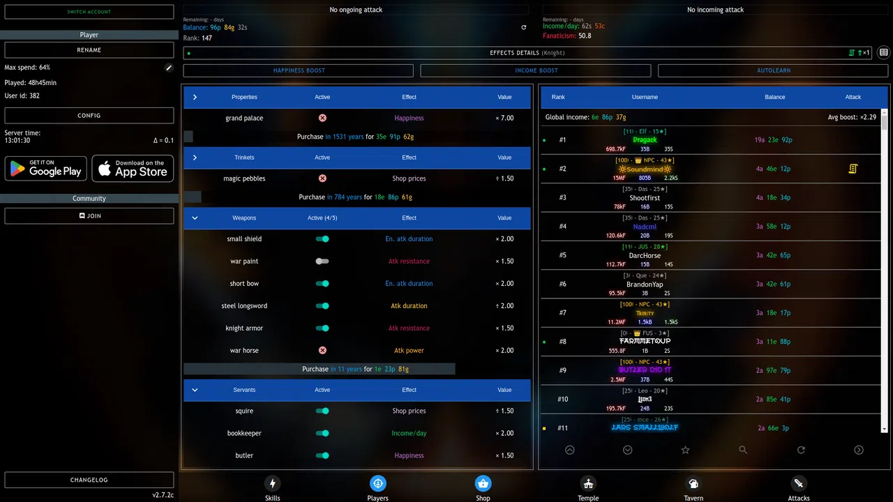 Progress Knight: Multiplayer Screenshot 2