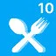 10 meals eaten icon