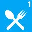 1 meal eaten icon