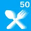 50 meals eaten icon