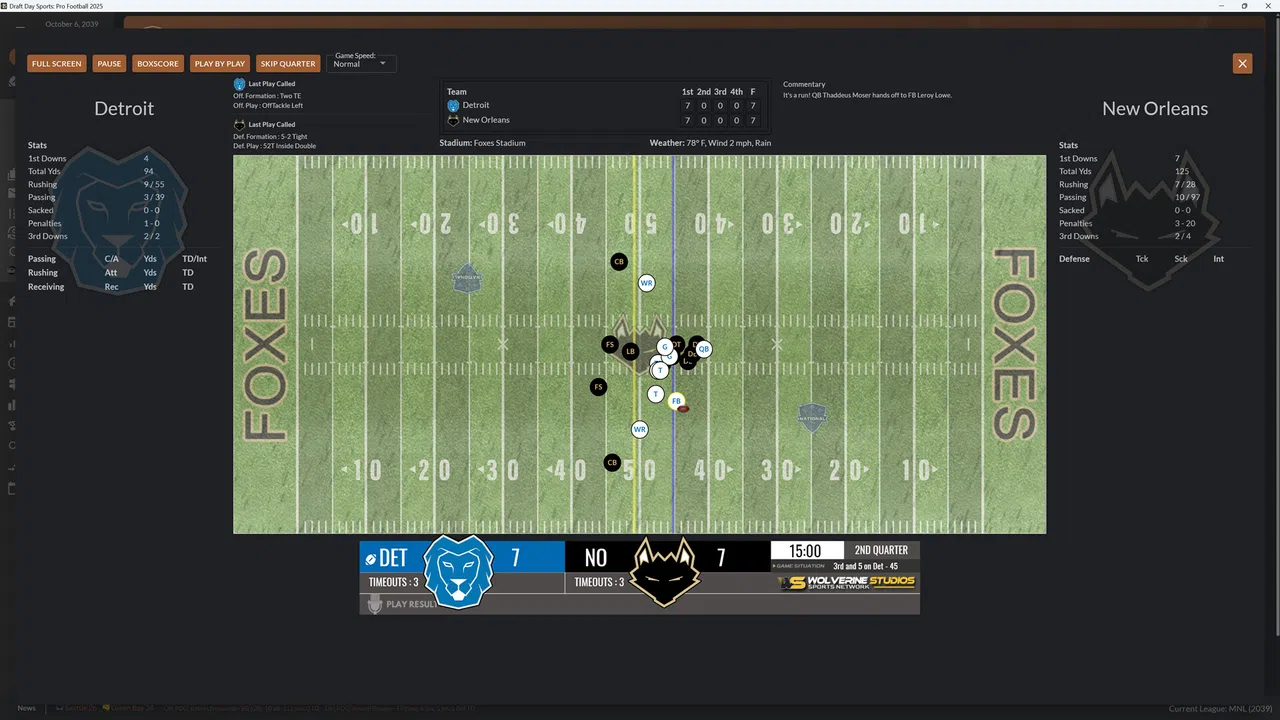 Draft Day Sports: Pro Football 2025 Screenshot 0