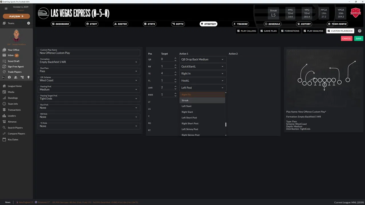 Draft Day Sports: Pro Football 2025 Screenshot 1