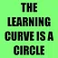 The learning curve is a circle icon