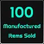 100 Manufactured Items Sold icon