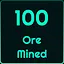 100 Ore Mined icon