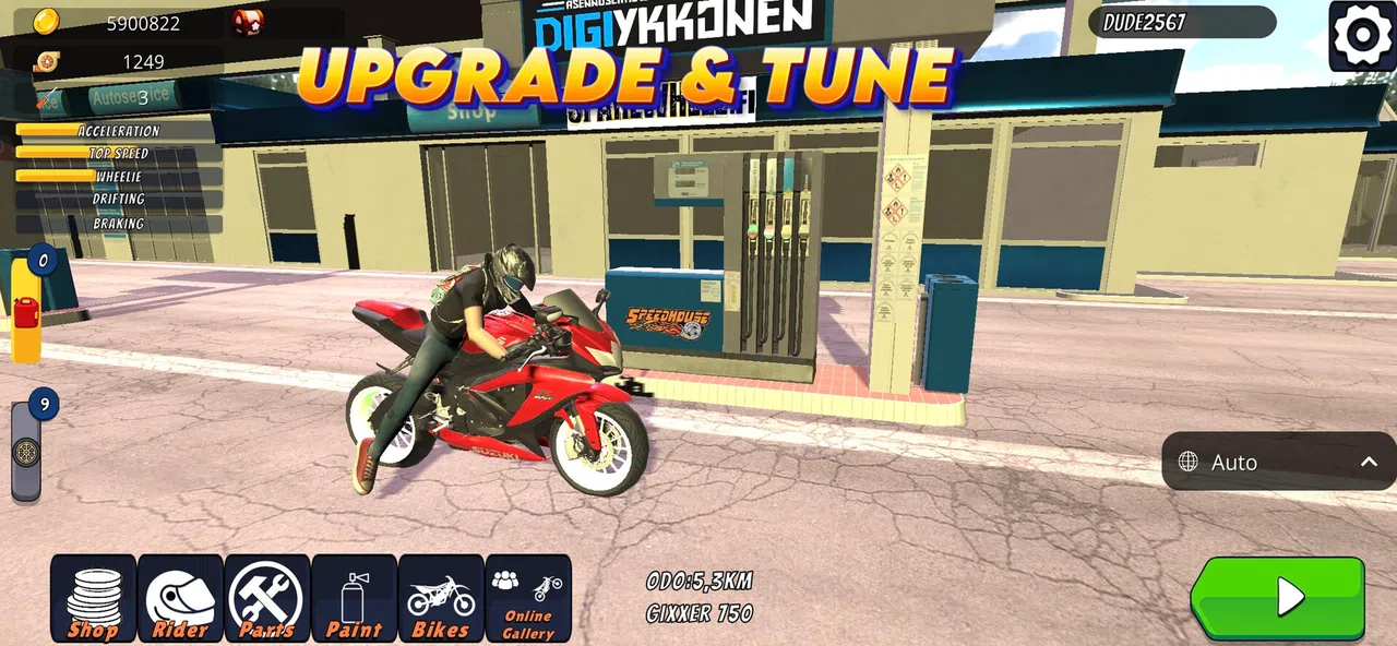 Wheelie King 8 - Motorbike simulator 3D Screenshot 3