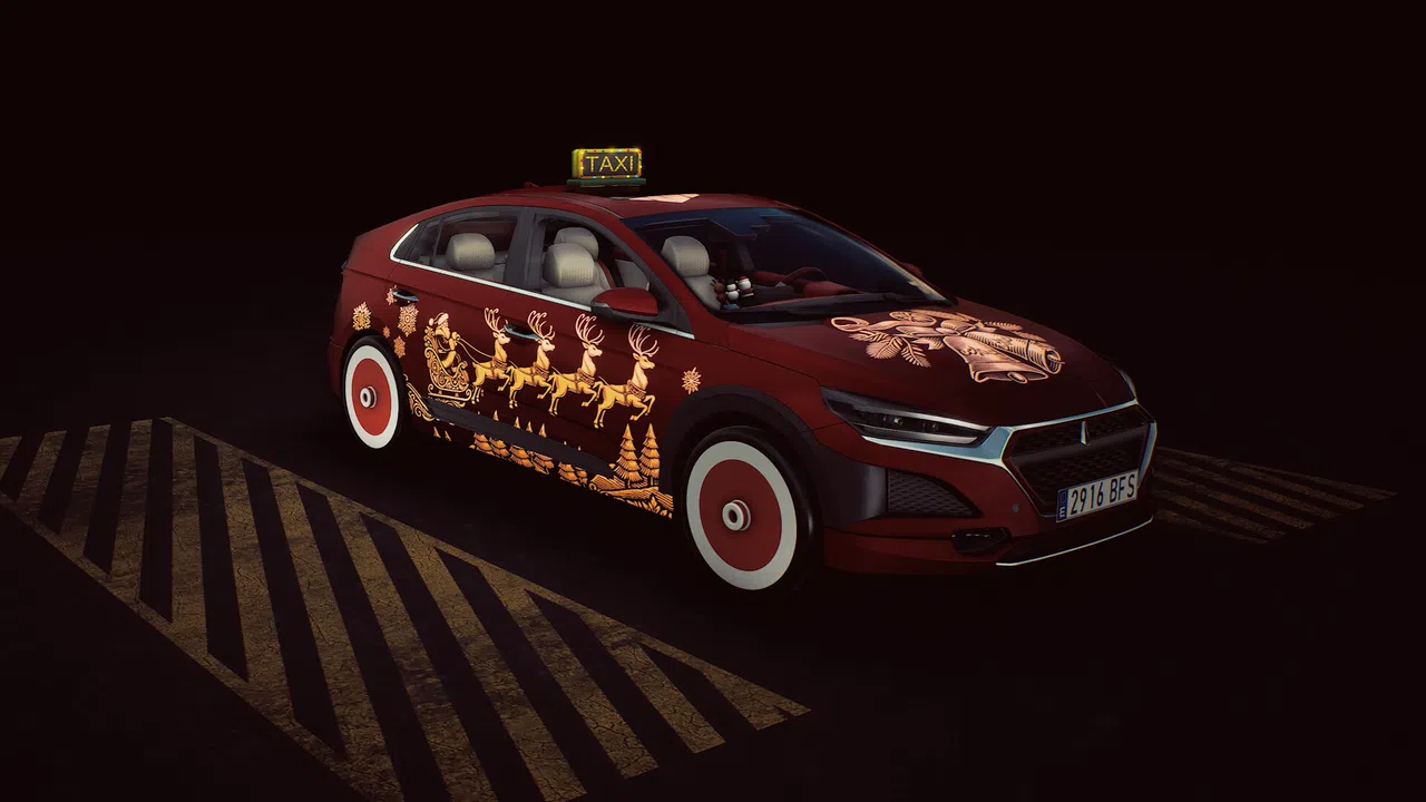 Taxi Life: A City Driving Simulator - Christmas Cosmetic Pack Screenshot 2