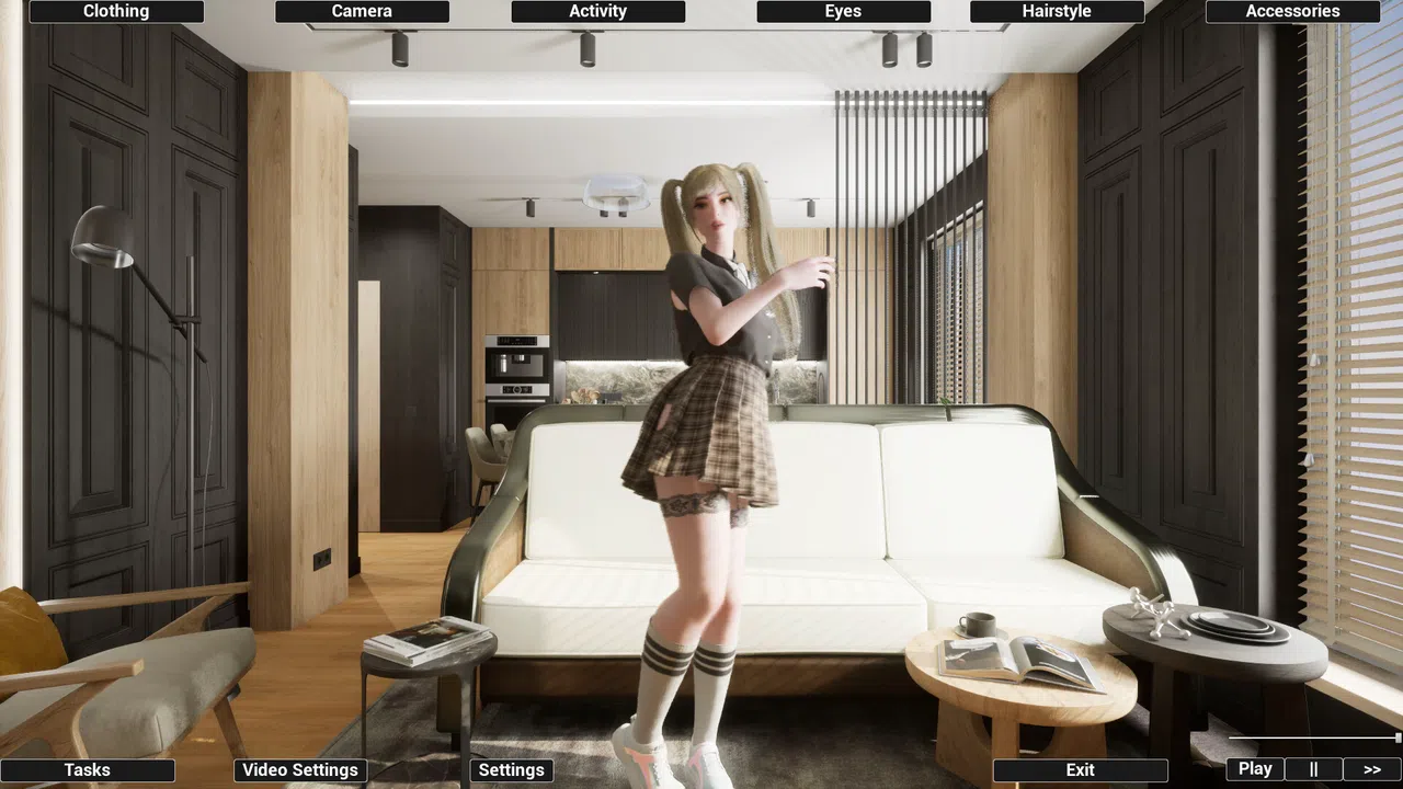 Virtual Girlfriend Lia - School Dress Screenshot 2