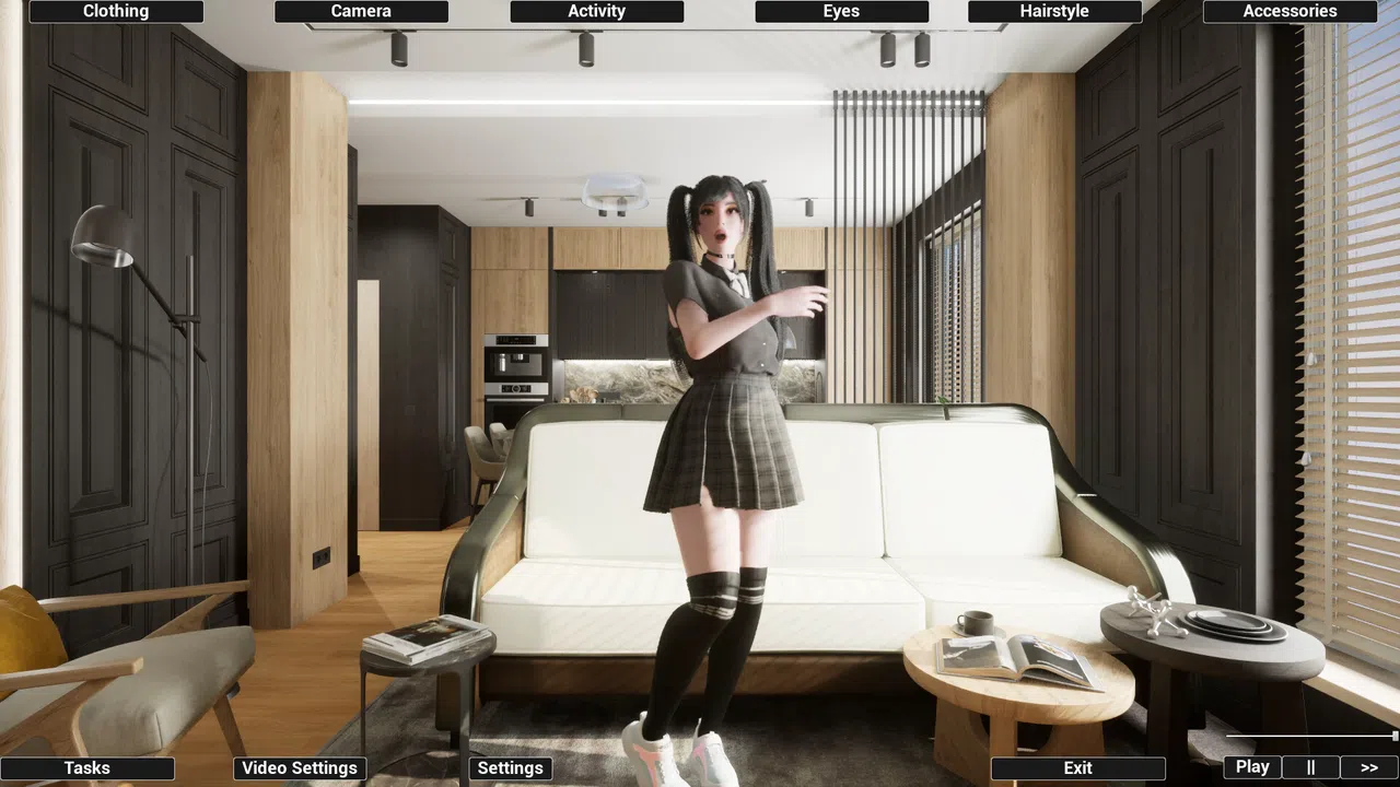 Virtual Girlfriend Lia - School Dress Screenshot 3