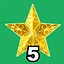 Stars x 5 icon