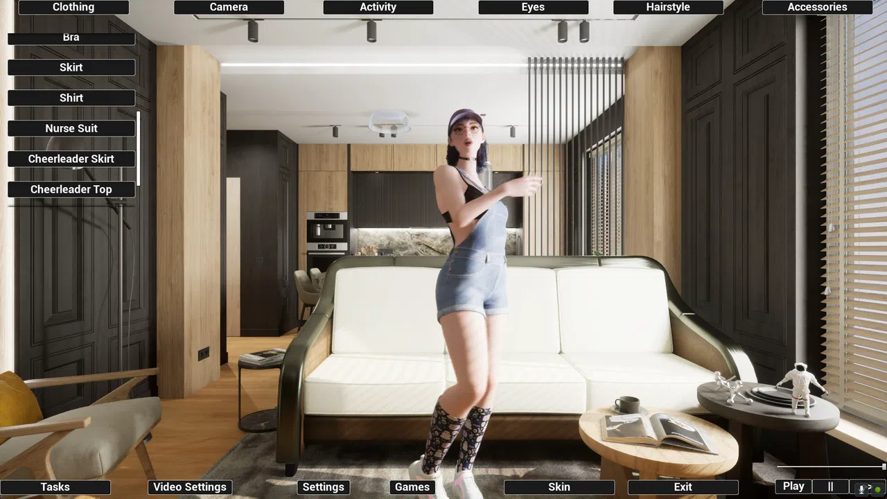 Virtual Girlfriend Lia - Overalls Screenshot 5