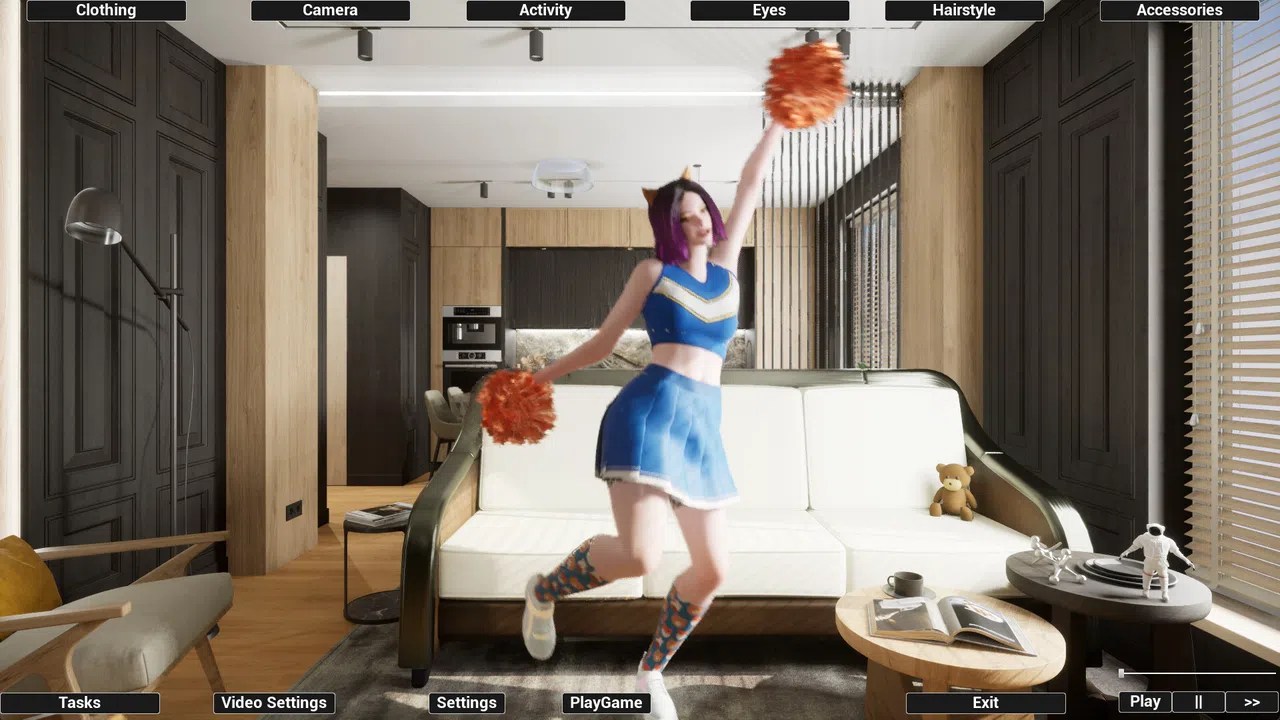 Virtual Girlfriend Lia - Cheerleader Girl Screenshot 7