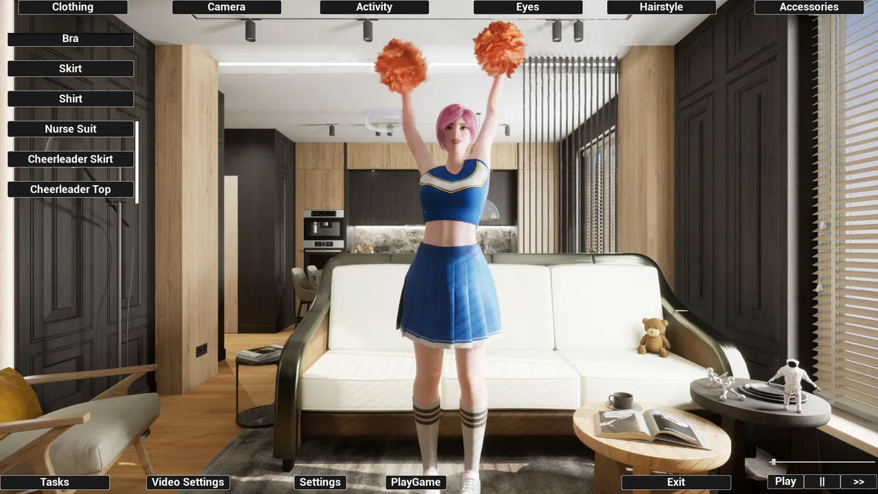 Virtual Girlfriend Lia - Cheerleader Girl Screenshot 2