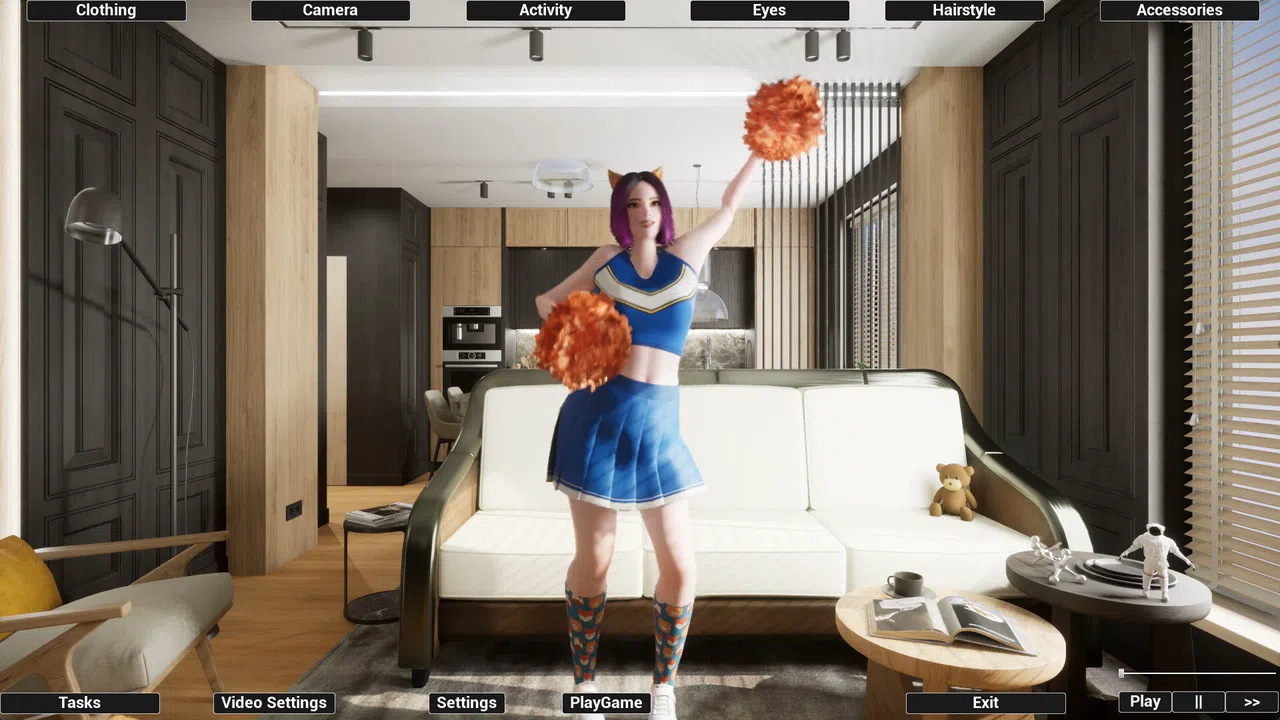 Virtual Girlfriend Lia - Cheerleader Girl Screenshot 4